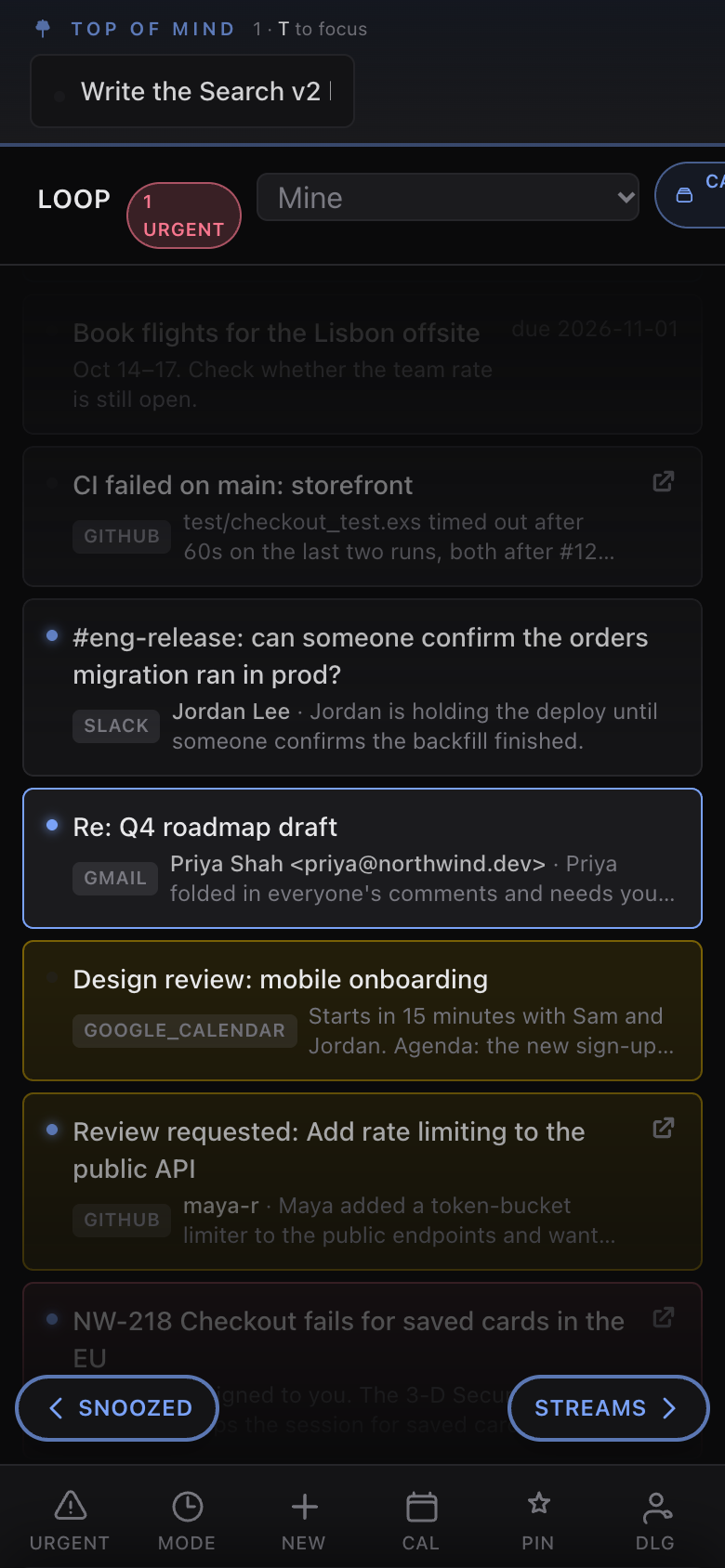 Loopr on a phone
